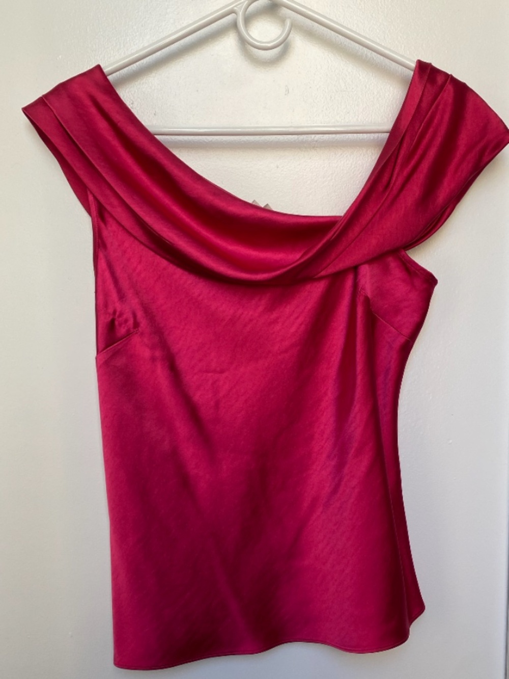 Ted Baker London Burgundy Pink Satin Cowl Neck Blouse